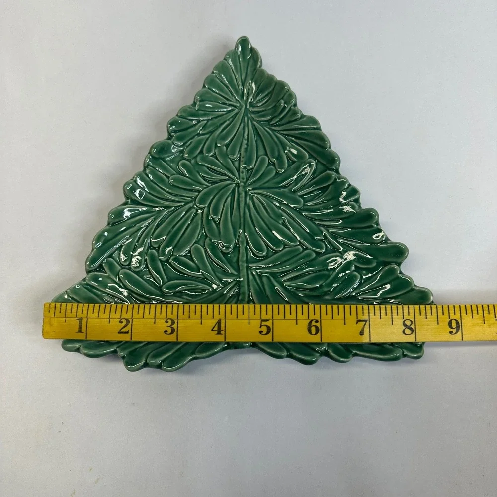 VIETRI Lastra Holiday Figural Tree Dipping Bowl Appetizer Serving Plate